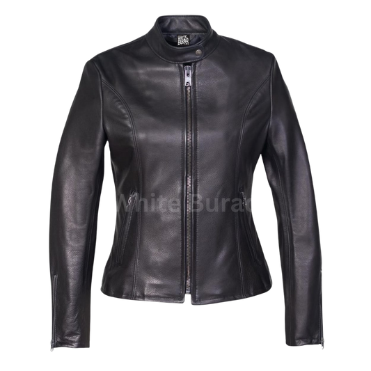 Black leather jacket