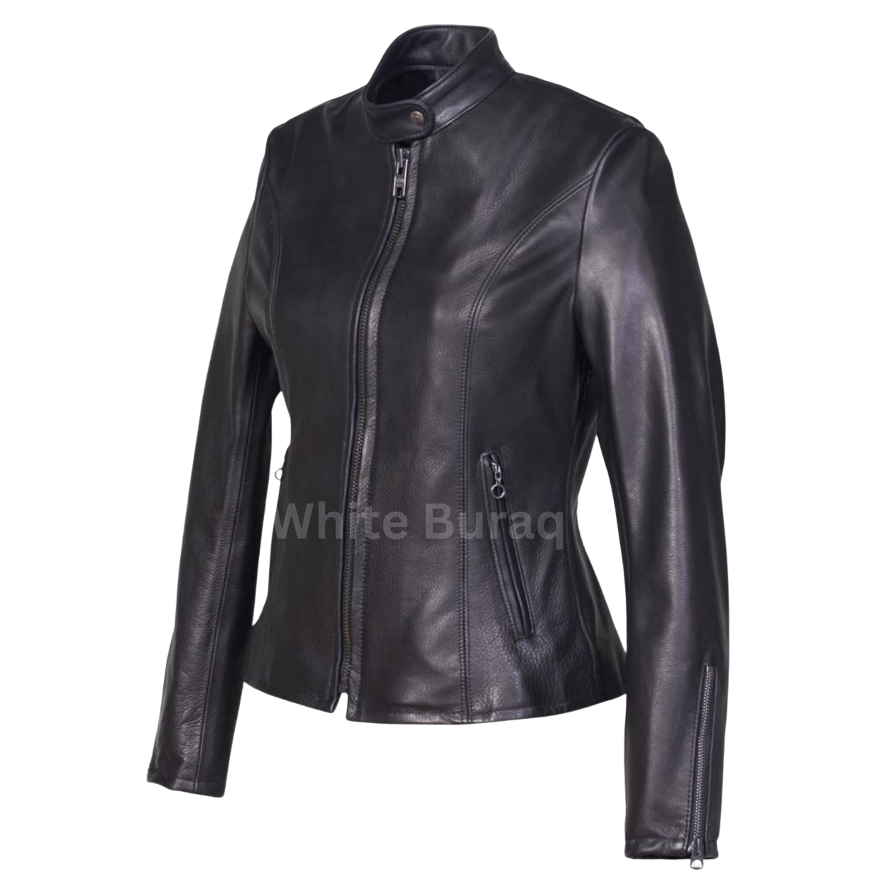 Black leather jacket