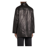 Women's Paneled Leather Jacket Tailored Luxury in Every Detail