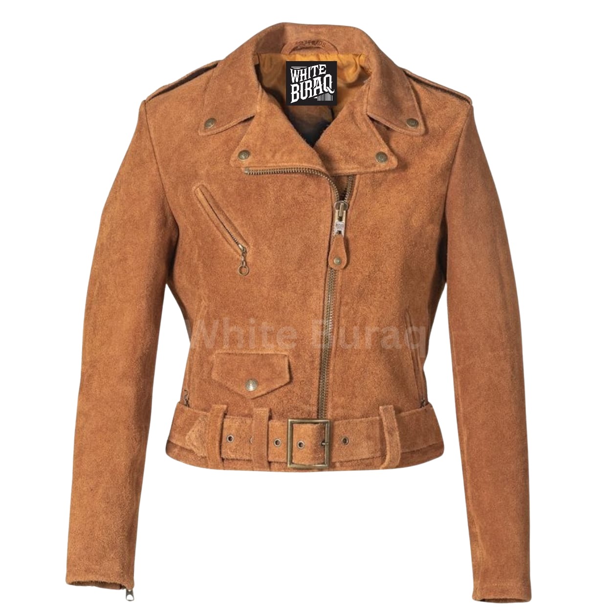 Brown leather jacket
