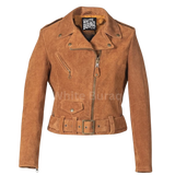 Brown leather jacket