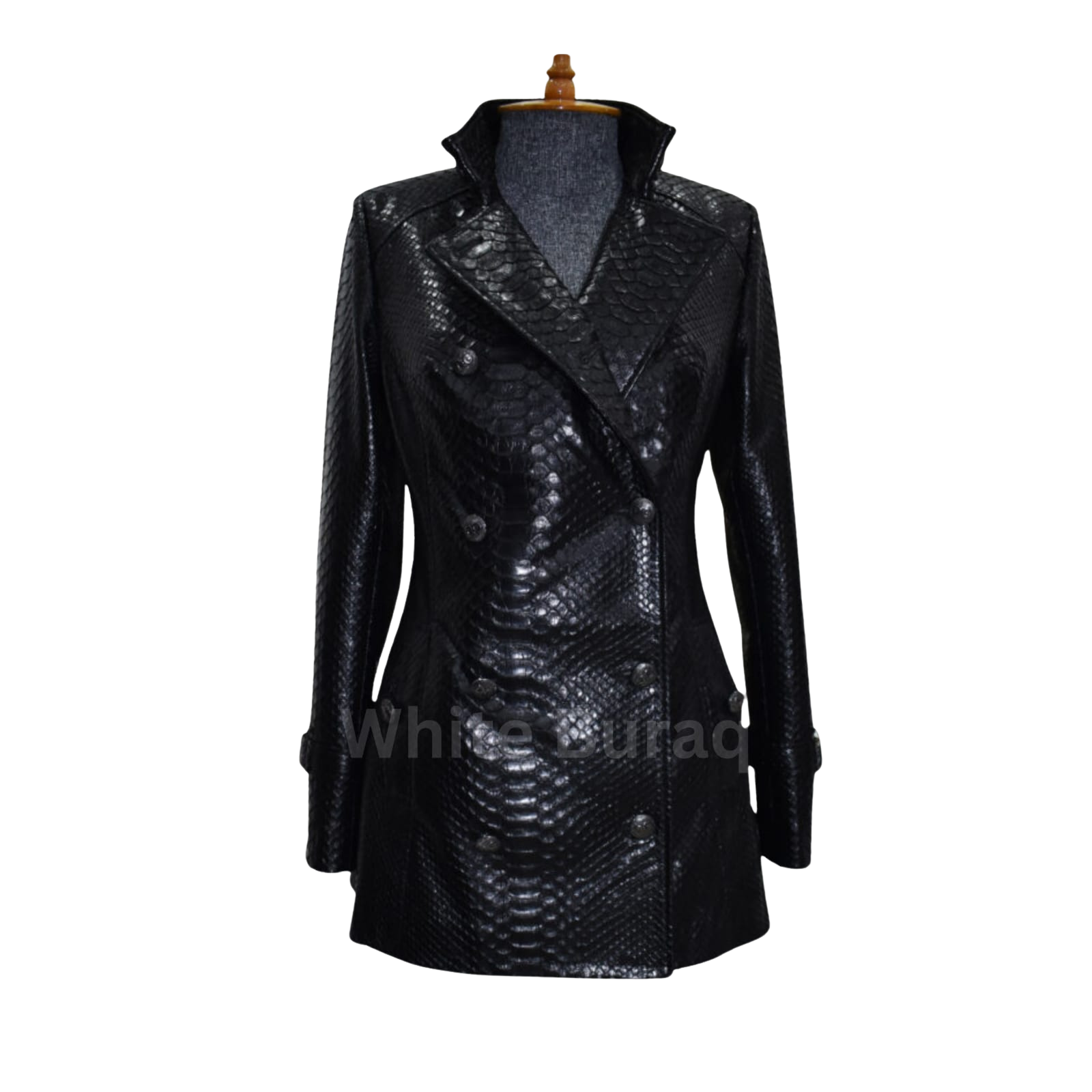 Black textured coat on a m