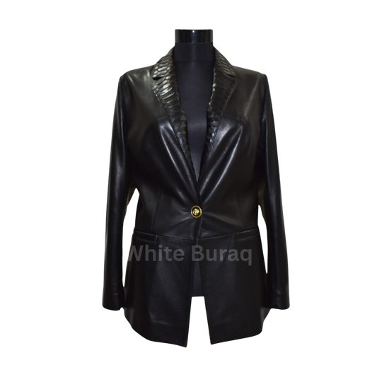 Black leather jacket