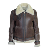 Brown leather jacket