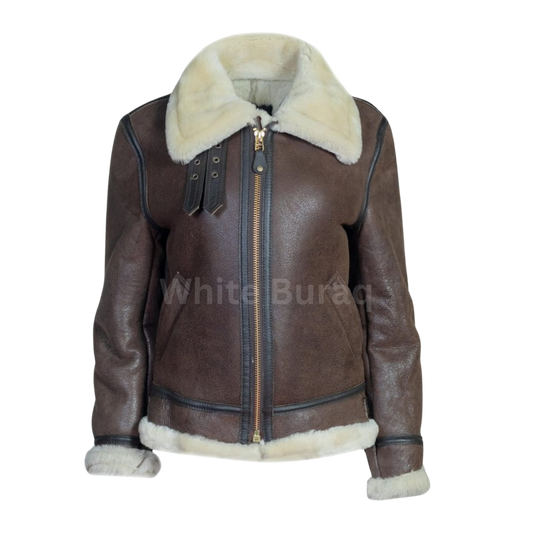 Brown leather jacket