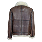 Brown leather jacket
