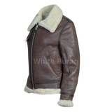 Brown leather jacket
