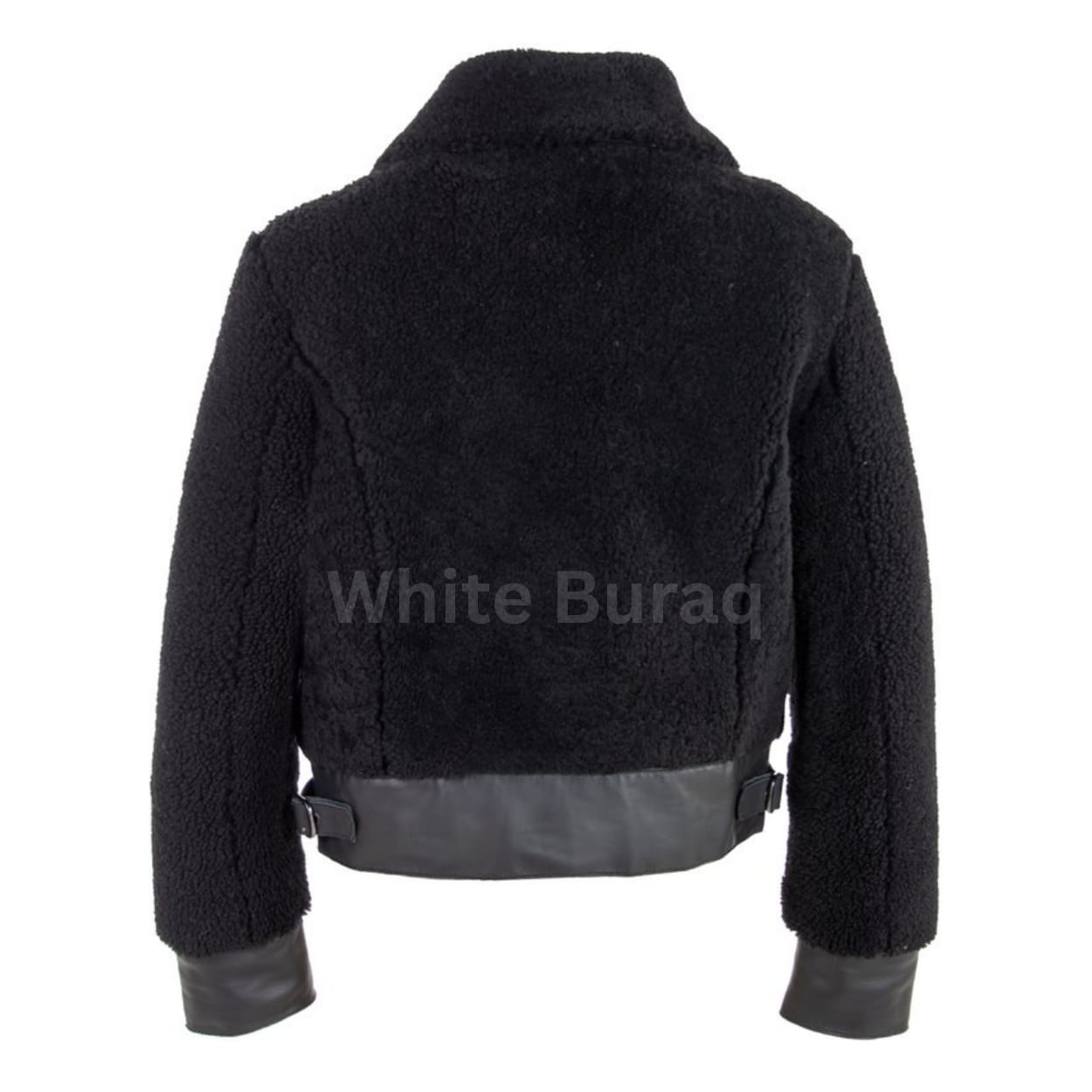 Black jacket with leather