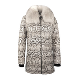White Python Leather Coat