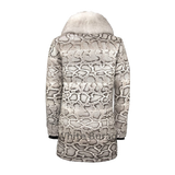 White Python Leather Coat