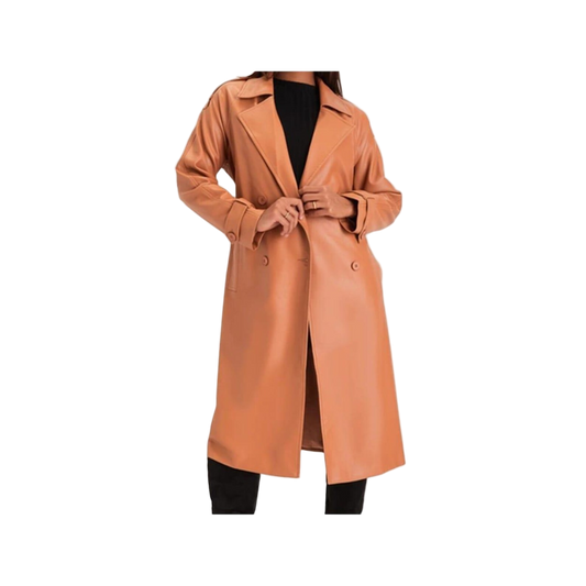 Orange trench coat