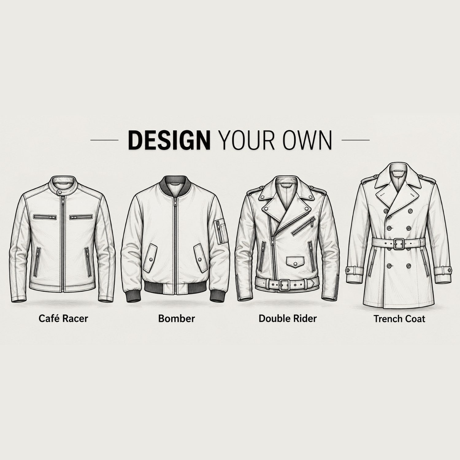 Design your own leather jacket – choose your base style