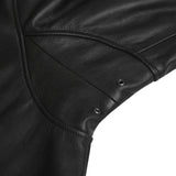 Men's Black Leather G-1 Flight Jacket with Faux Fur Collar – underarm ventilation grommets