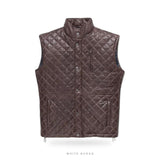 Men's Distressed Brown Lambskin Leather Vest