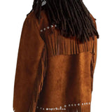 Men's Brown Suede Western Fringe Jacket – view 3