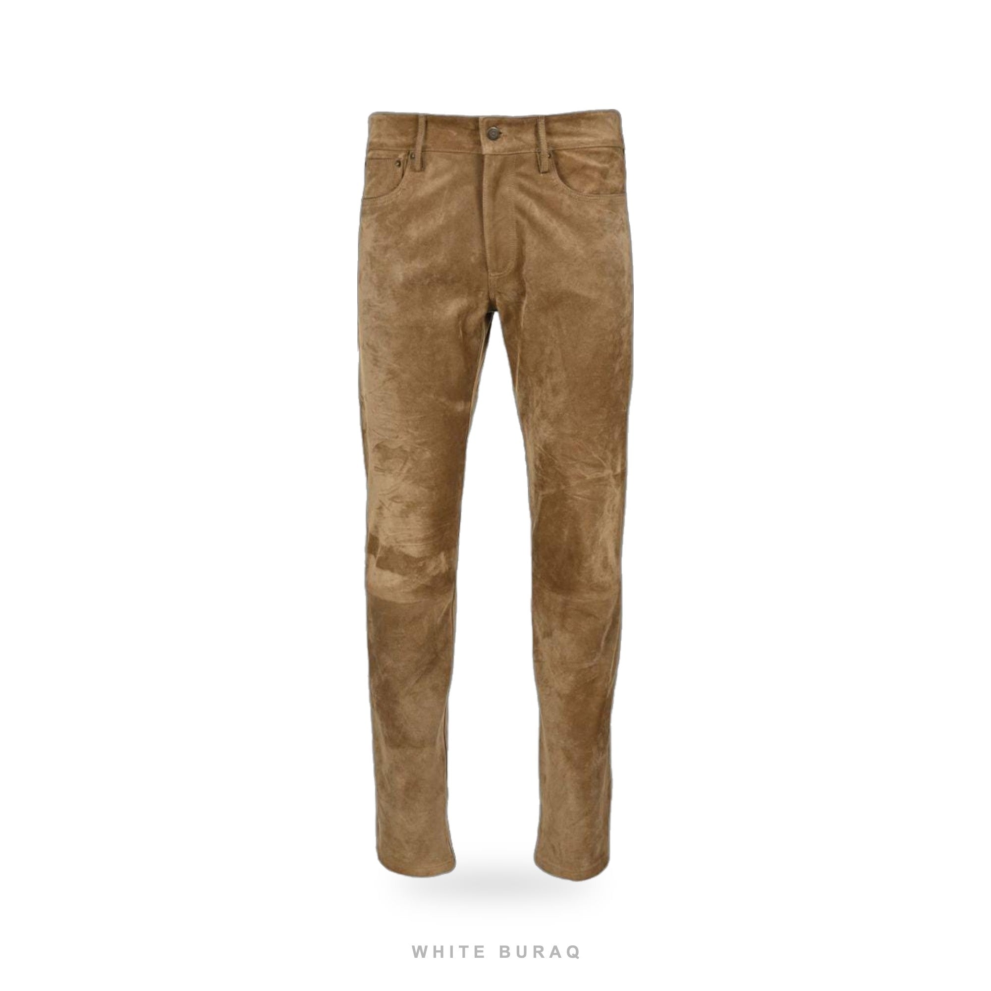 Men's Tan Suede Western Pants