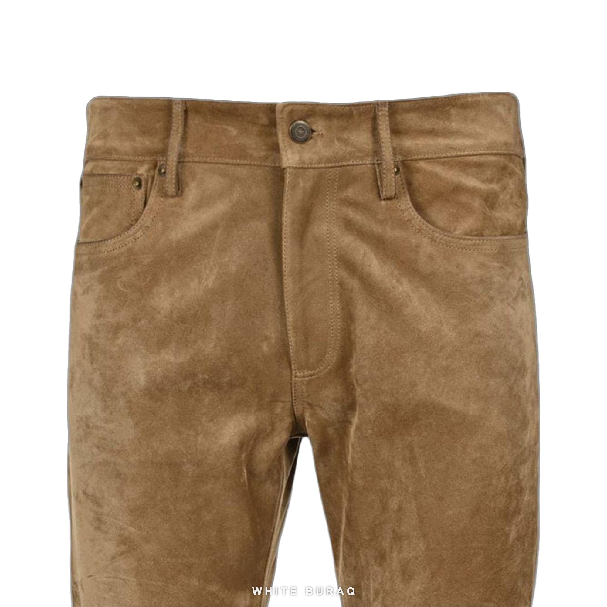 Men's Tan Suede Western Pants – view 4