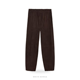 Women's Brown Suede Drawstring Trousers – view 2