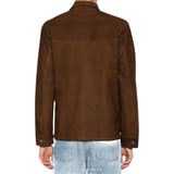 Men's Brown Goatskin Suede Western Shirt – view 2