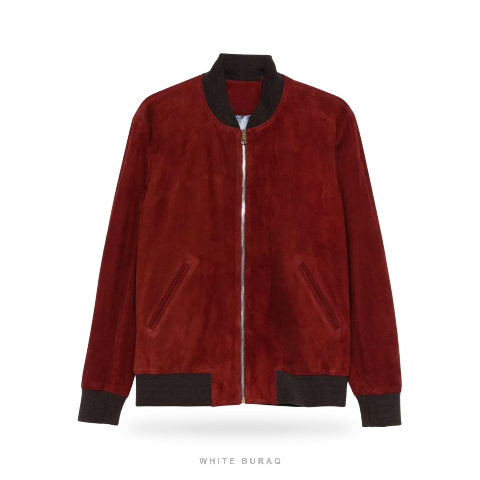 Men's Oxblood Sheepskin Suede Bomber – view 3