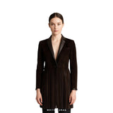 Women's Dark Brown Suede Fringe Blazer – view 3