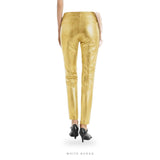 Women's Gold Metallic High-Waist Party Trousers – view 2