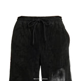 Women's Black Suede Wide-Leg Culotte Shorts – view 4
