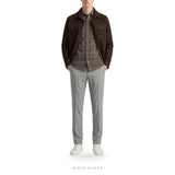 Men's Dark Brown Suede Button-Up Shirt Jacket – view 2