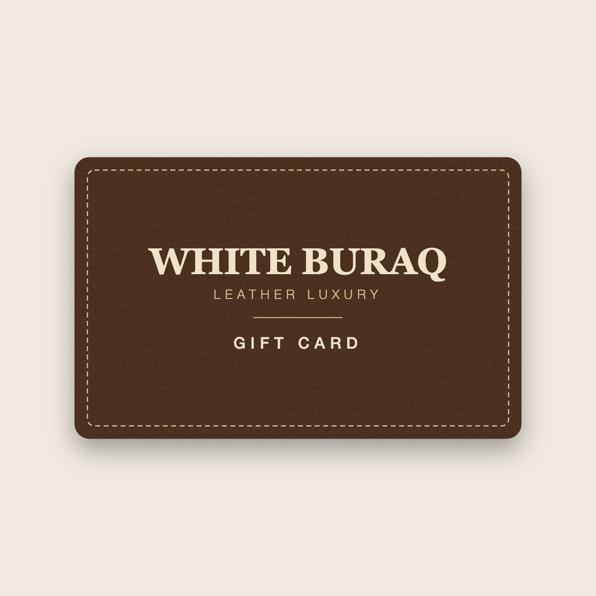 White Buraq leather luxury gift card