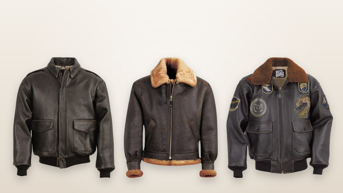 Wholesale leather bomber jackets in A-2, B-3 and G-1 styles for retail stores