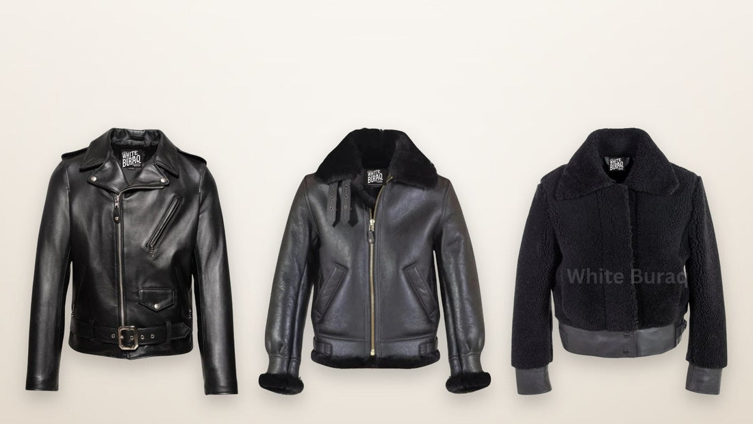 Men's black lambskin asymmetrical moto jacket