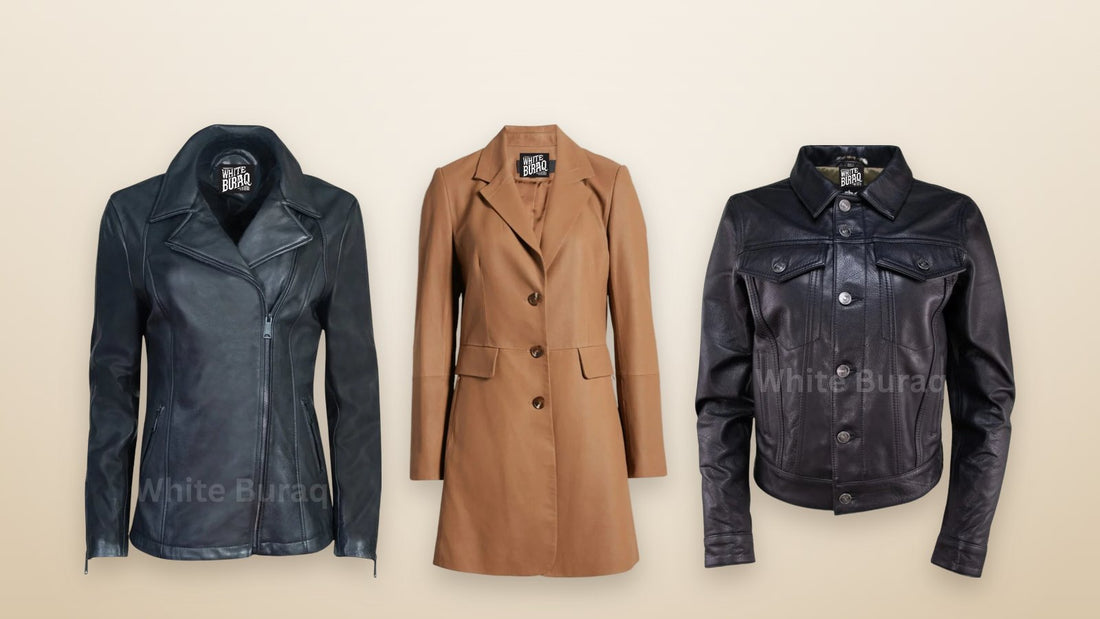 Women's black lambskin long moto jacket in genuine leather, a longer cut suited to tall women