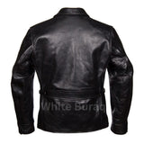 White Buraq Plainsman Leather Jacket – Refined Everyday Luxury
