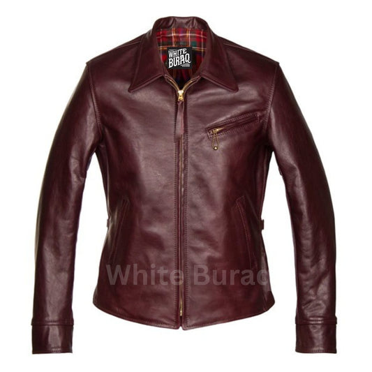 Premier Half Belt Leather Jacket – Timeless 1930s Style