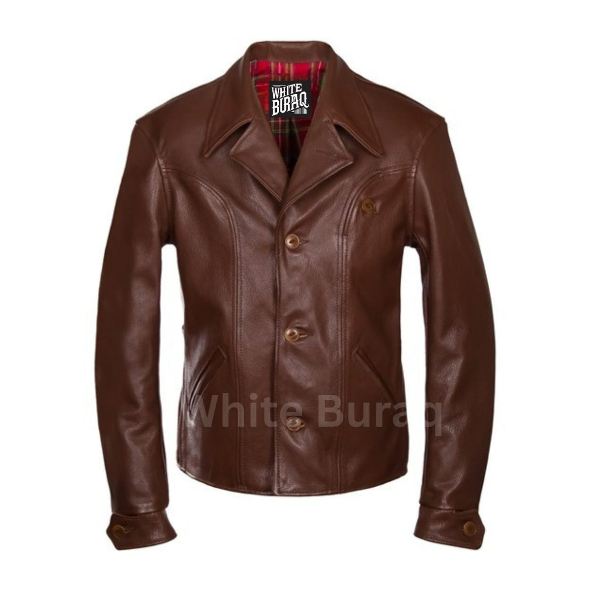 Brown Classic Goatskin Leather Jacket – Elegant Everyday Luxury