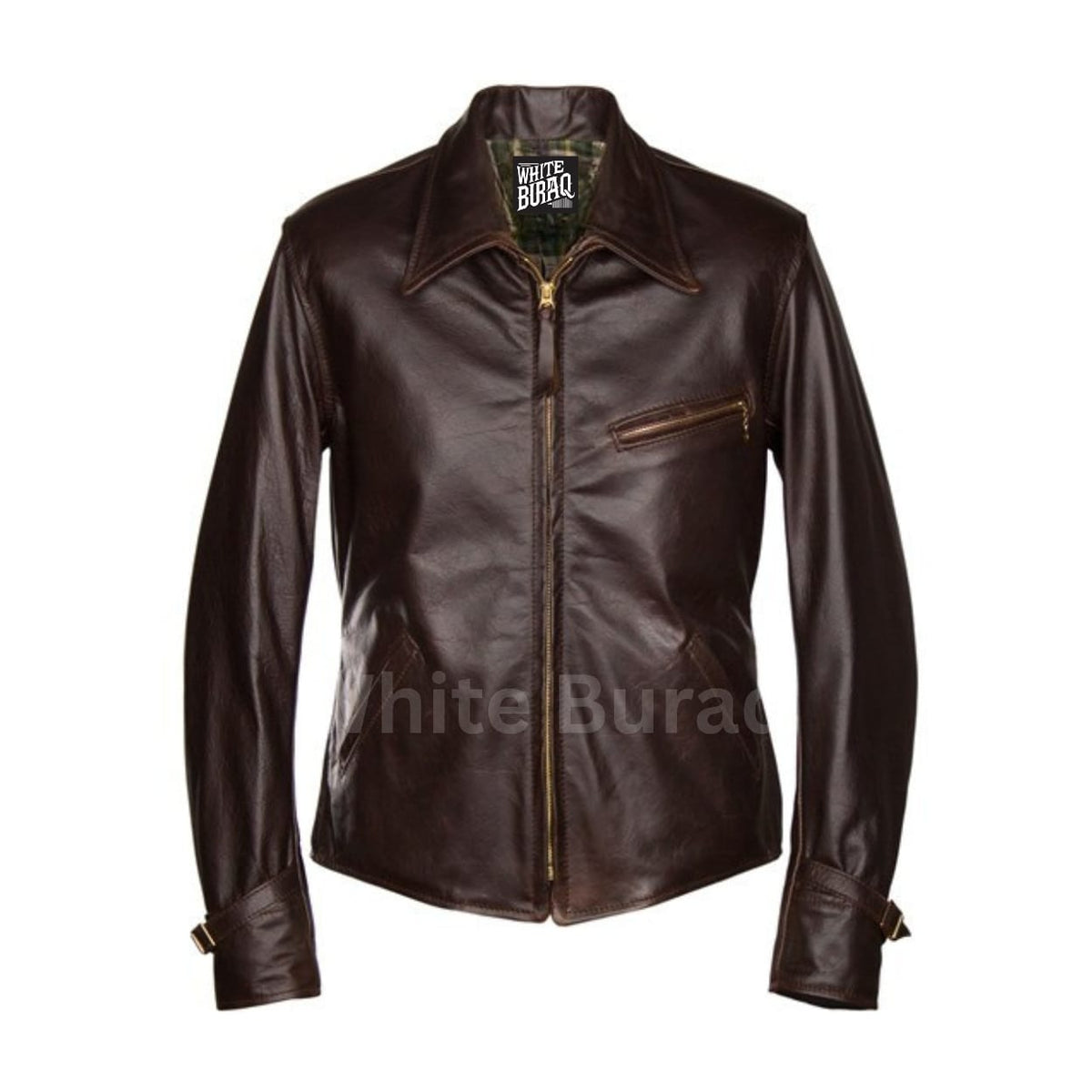 Brown Classic Steerhide Leather Jacket – 1930s Heritage Style