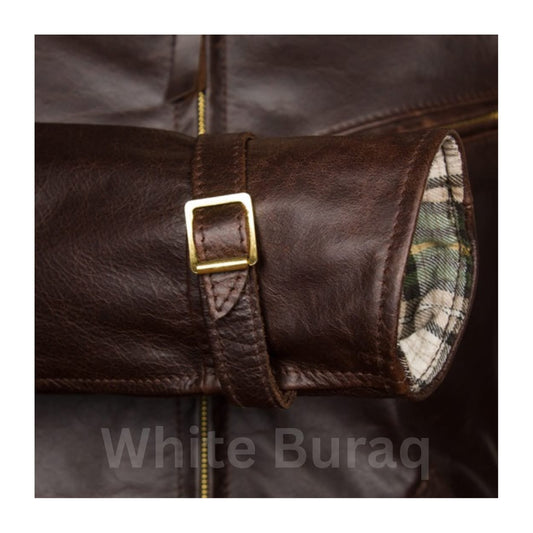 Brown Classic Steerhide Leather Jacket – 1930s Heritage Style