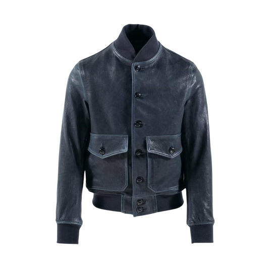 Blue jacket with button details 