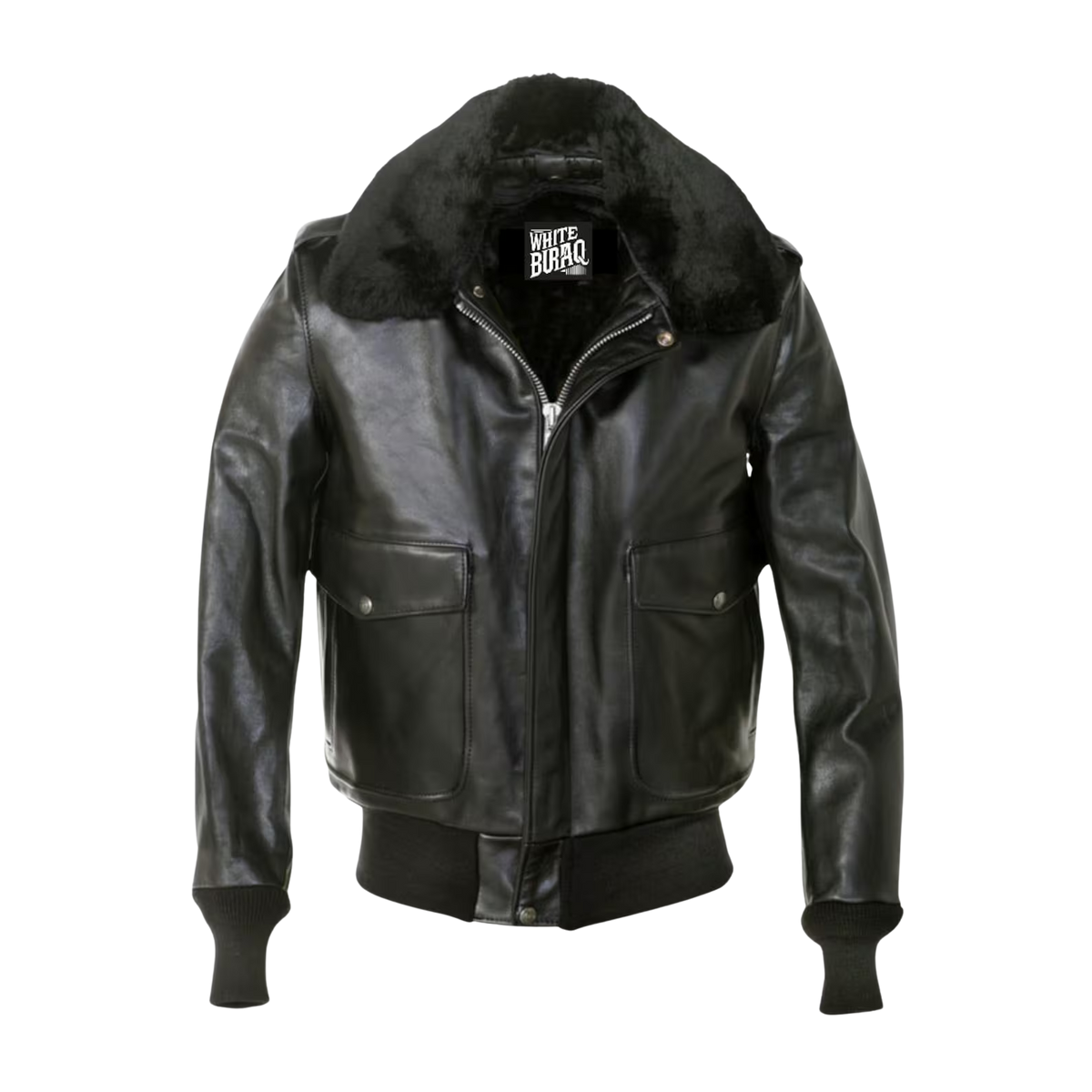 A-2 Naked Cowhide Leather Flight Jacket – White Buraq A-2 Naked Cowhide Leather Flight Jacket – White Buraq