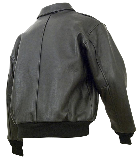 Black leather jacket 