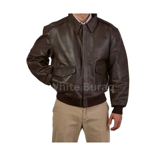 Brown Classic Steerhide Leather Jacket – 1930s Heritage Style
