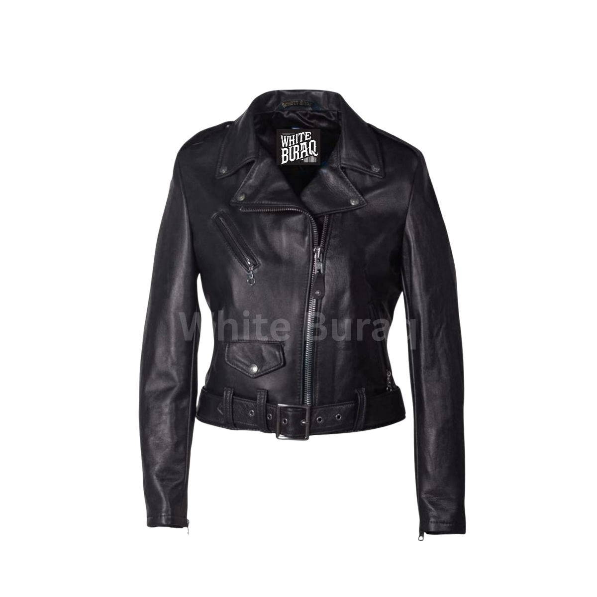 Black leather jacket 