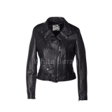 Black leather jacket 