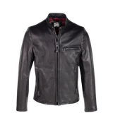 Black leather jacket with zippers 