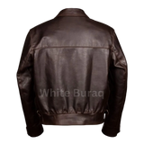 Brown leather jacket 