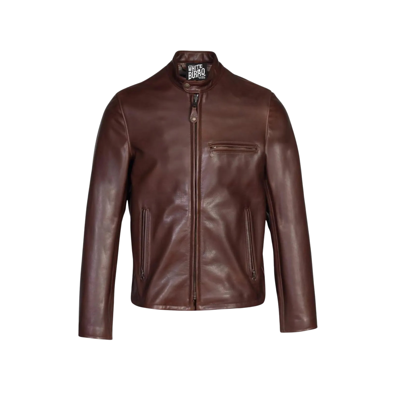 Brown leather jacket 