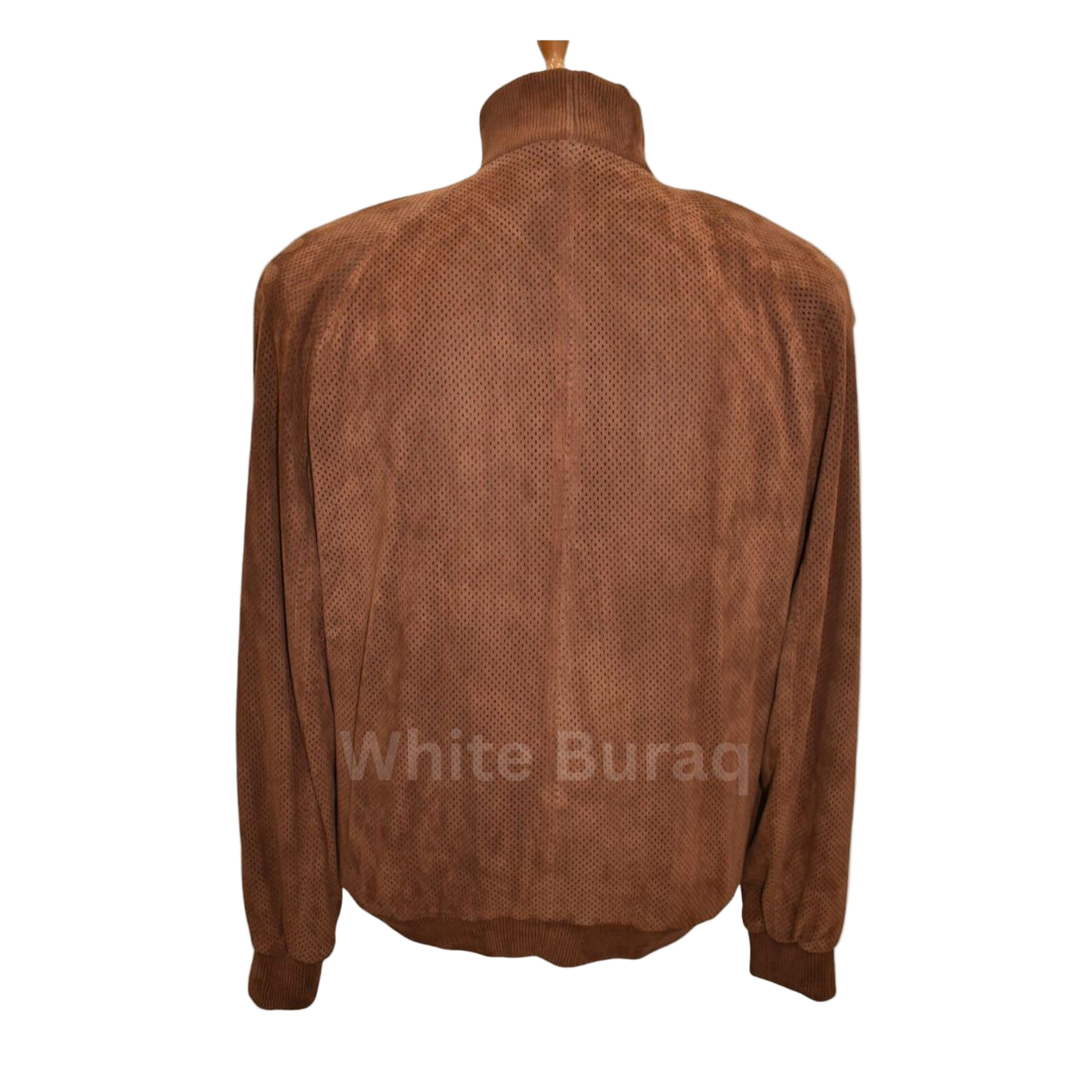 Brown textured jacket on a mannequin