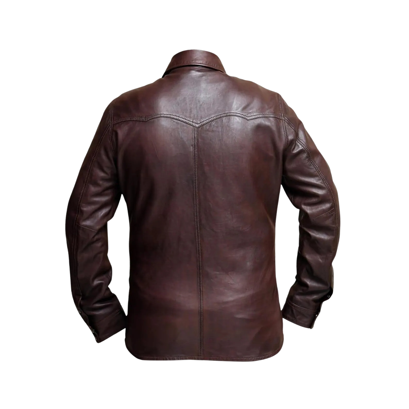 Brown leather jacket