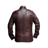 Brown leather jacket
