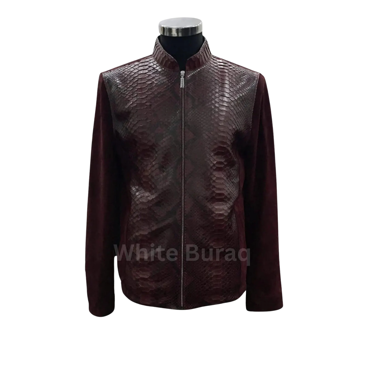 Brown textured jacket on a mannequin 